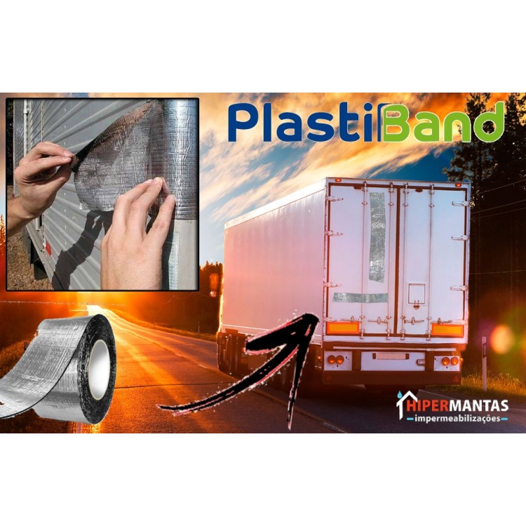 FITA  ALUMINIZADA PLASTIBAND AUTOADESIVA 10cm X 10m - Imagem: 6