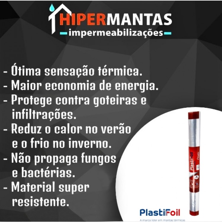 MANTA TÉRMICA ALUMINIZADA 25 M2 Plastifoil - Imagem: 2