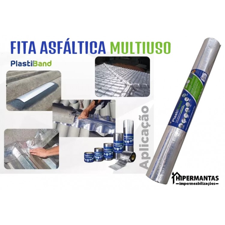 FITA ALUMINIZADA PLASTIBAND AUTOADESIVA 90cm X 10m - Imagem: 7