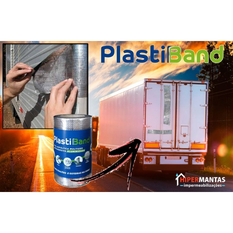 FITA ALUMINIZADA PLASTIBAND AUTOADESIVA 20cm X 10m - Imagem: 5