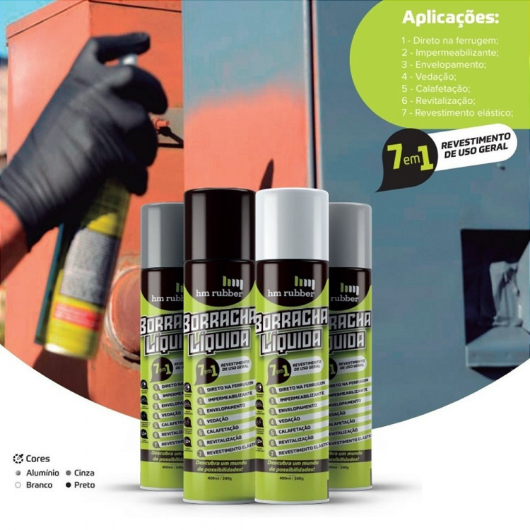 BORRACHA LÍQUIDA 7 EM 1 SPRAY - BRANCO  - Imagem: 10