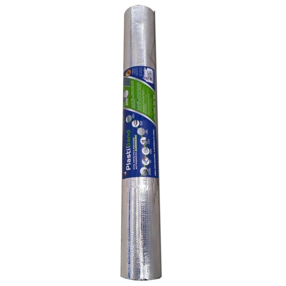 FITA ALUMINIZADA PLASTIBAND AUTOADESIVA 90cm X 10m